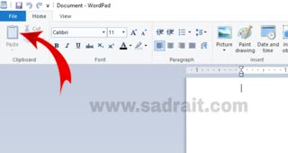 Wordpad on Windows، wordpad